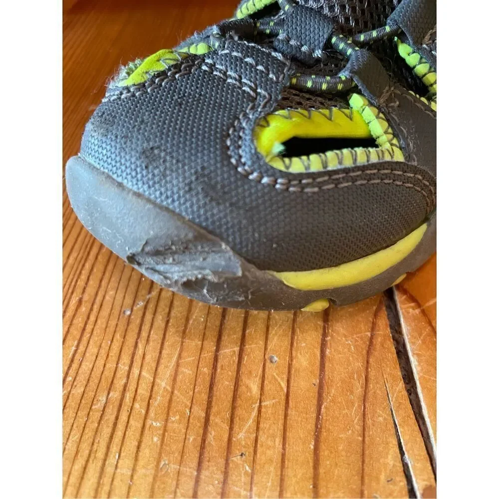 Champion Boys Sandals - Size 10 - Neon Green And Grey